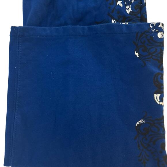 COOGI Vintage Flared Embroidered Knit Sweat Pants, Bright Blue Bling, L - Picture 10 of 15